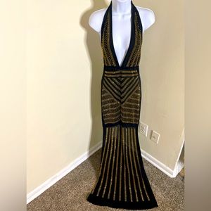Elegant Black/Gold Dress